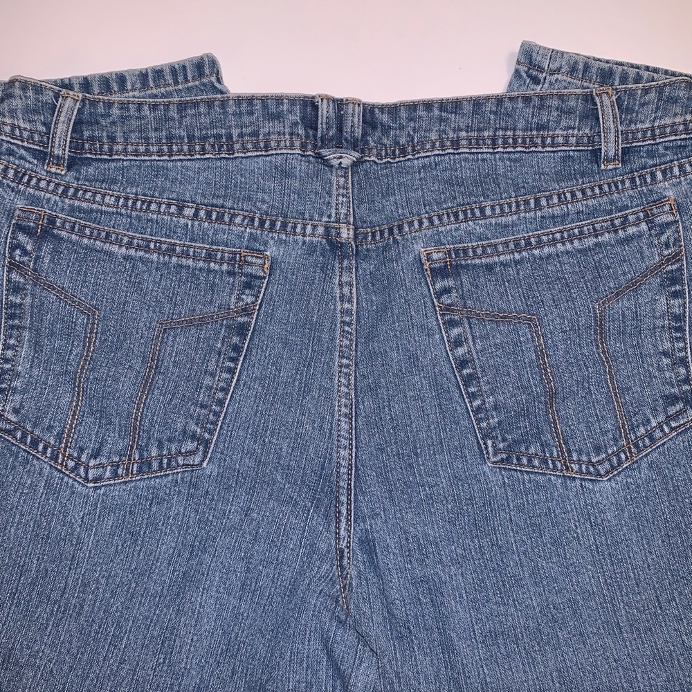 Faded Glory Y2K 00s Vntg Woman’s Medium Wash Missy Wide Leg Cropped Jeans EUC